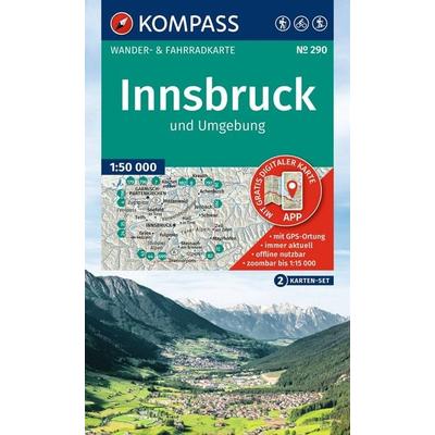 KOMPASS Wanderkarten-Set 290 Innsbruck und Umgebung (2 Karten) 1:50.000, Sonstige von , KOMPASS Freytag & Berndt, 978-3-99154-150-9
