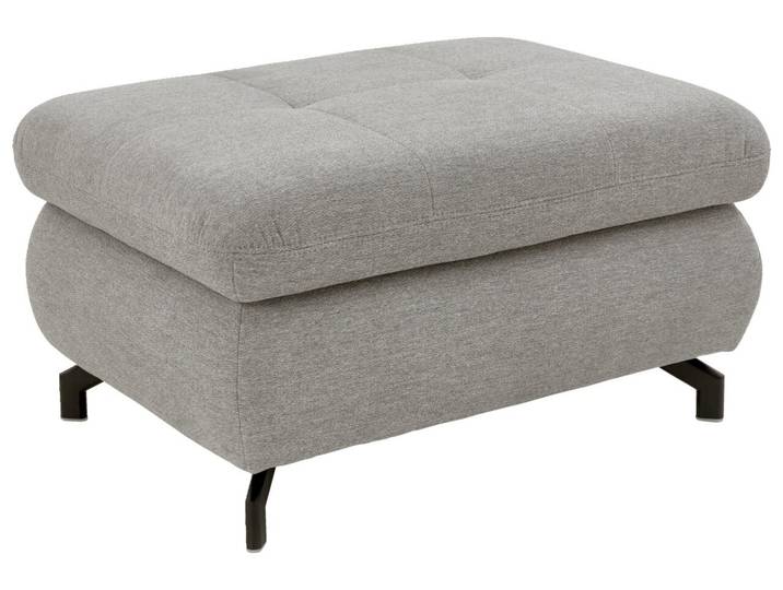 Beldomo Style XL Hocker KARLSRUHE, silber, Stoff