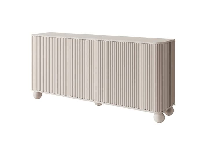 Kommode Arvello mit Fräsungen, dreitürig, 163 cm, auf