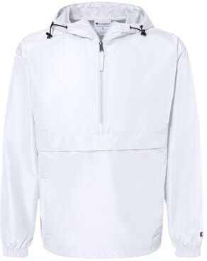 Champion CO200 Packable Anorak Jacket in White size Small   Polyester