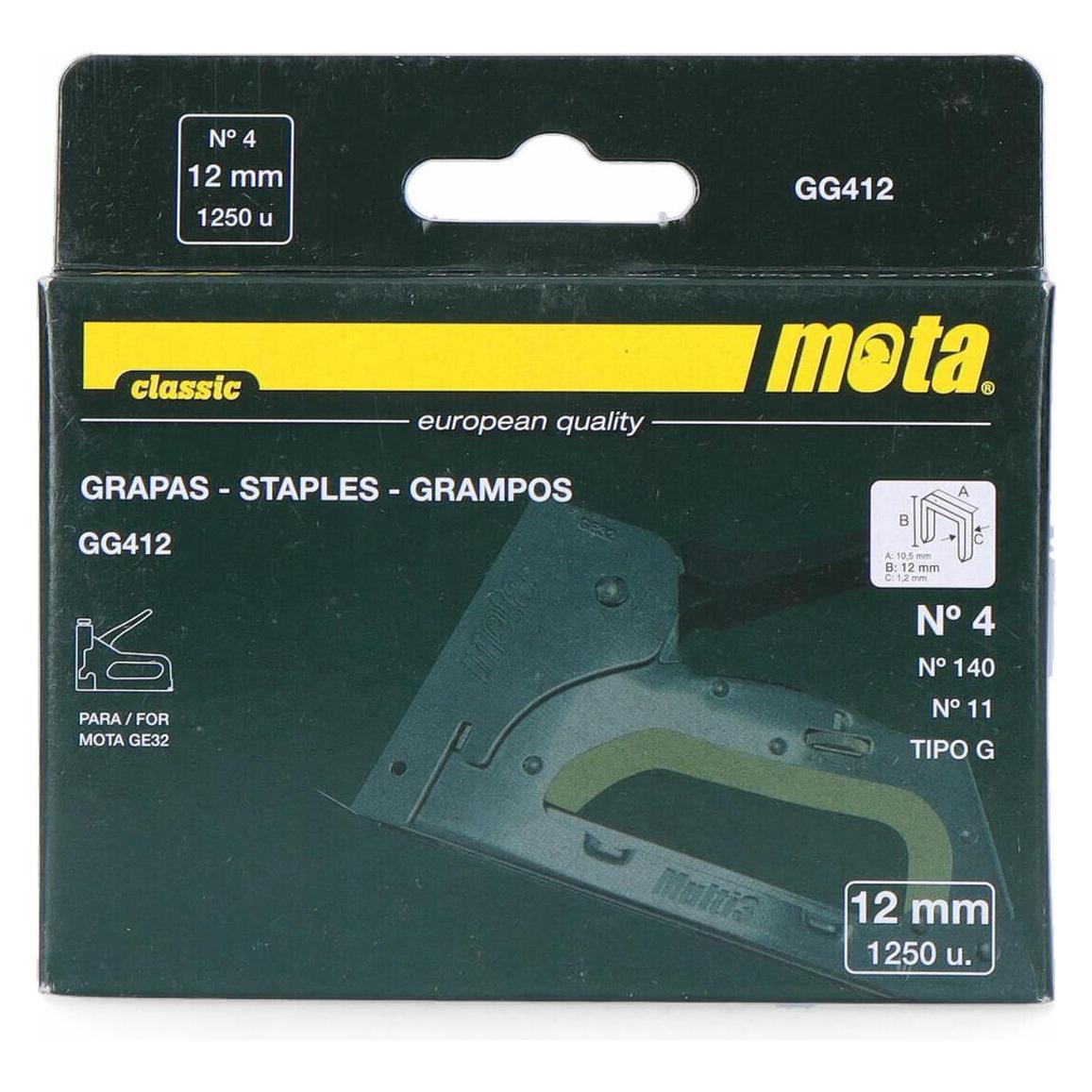 Motta Heftklammern Mota gg412 1000 Unidades 12 mm No 4 (Tacker) (32615129)