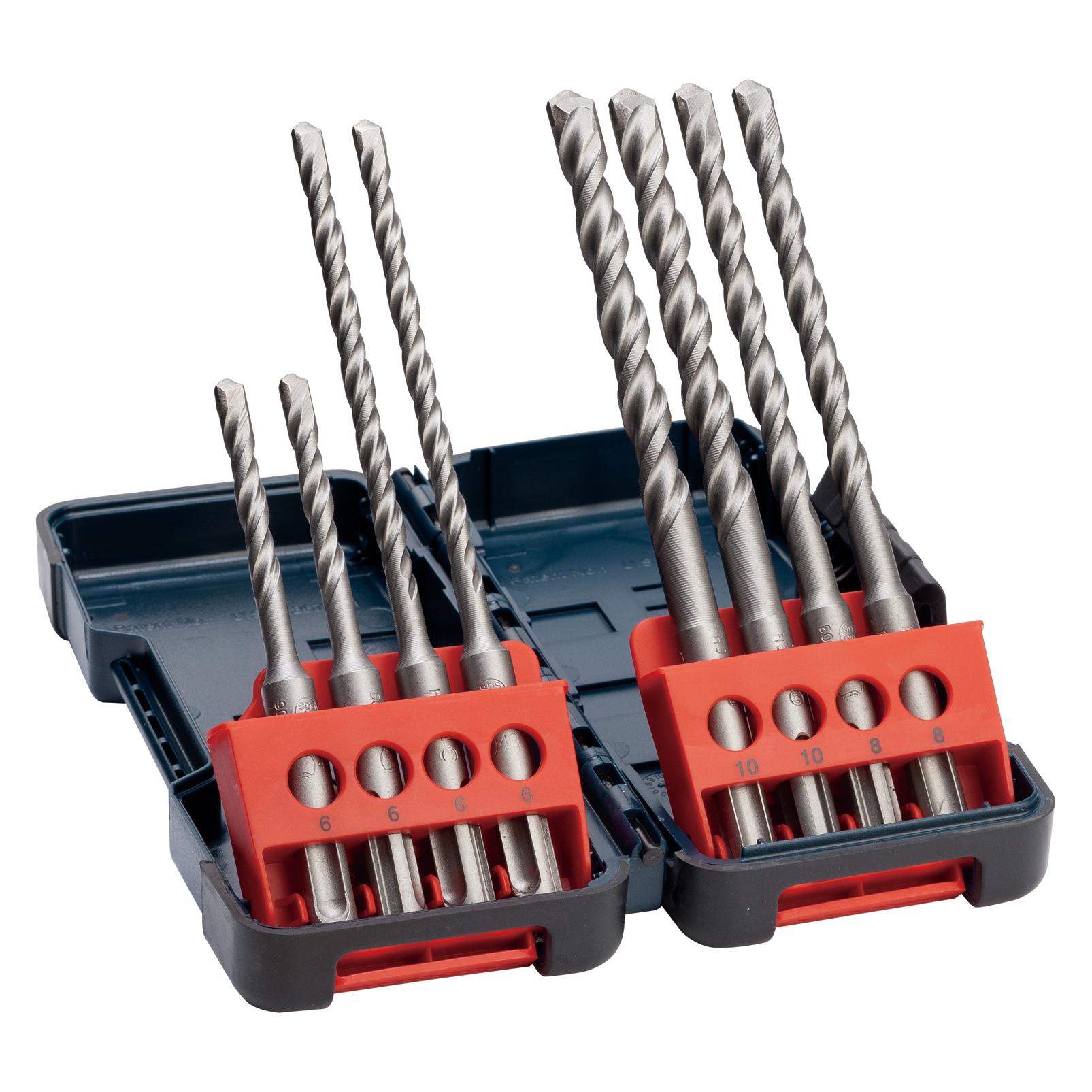 Bosch Professional Zubehör Hammerbohrerset SDS plus-3, 8-tlg., Tough Box, 6-10 mm (2607019902)