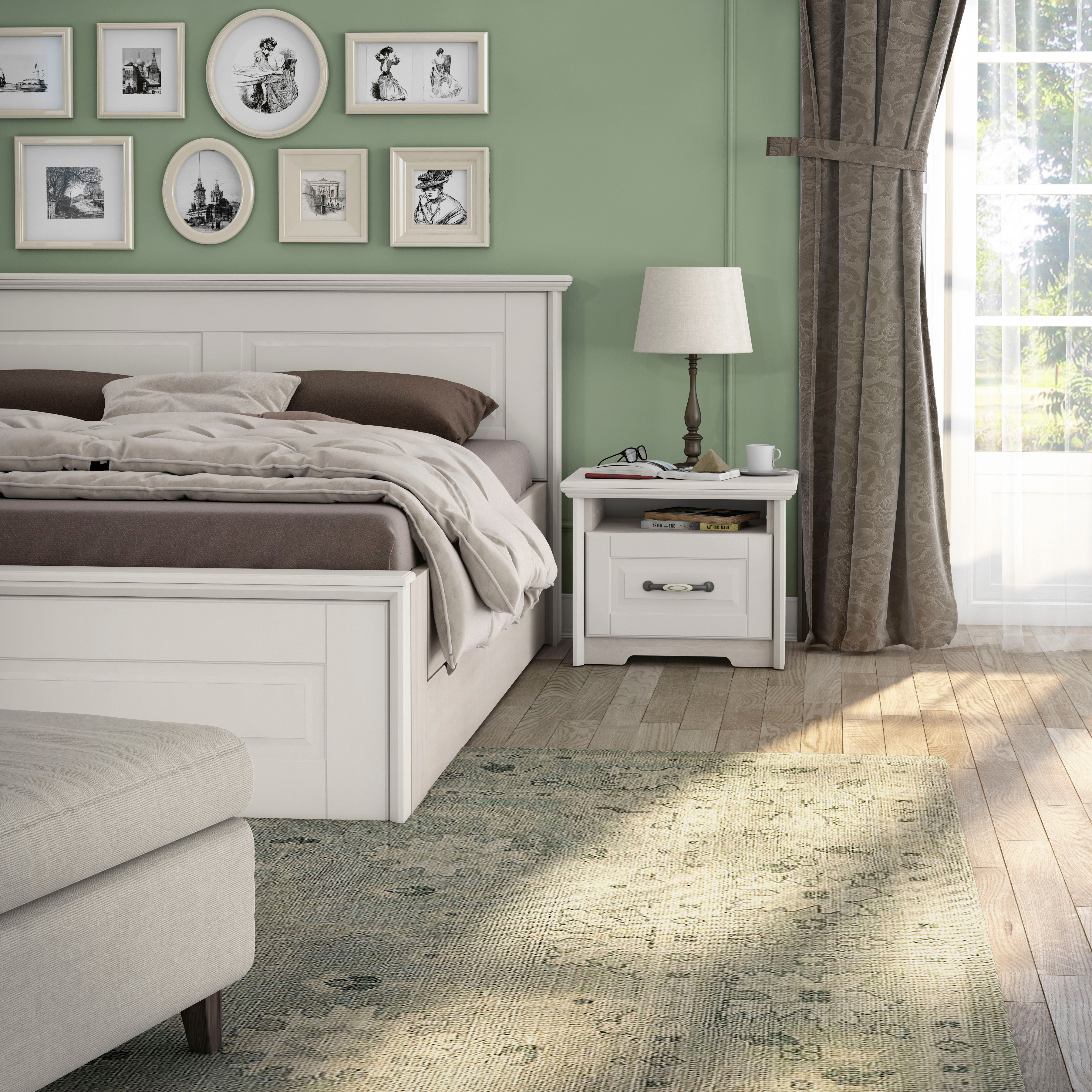 Bettschubkasten GOODPRODUCT "Evergreen,Schublade auf Rollen für ausreichend Stauraum unter dem Bett", braun (polar pine holz dekor), B:184cm H:21cm T:72cm, Holzwerkstoff, Schubladen, Bettschubkasten, Ergänzung für das Bett Evergreen polar pine holz dekor 