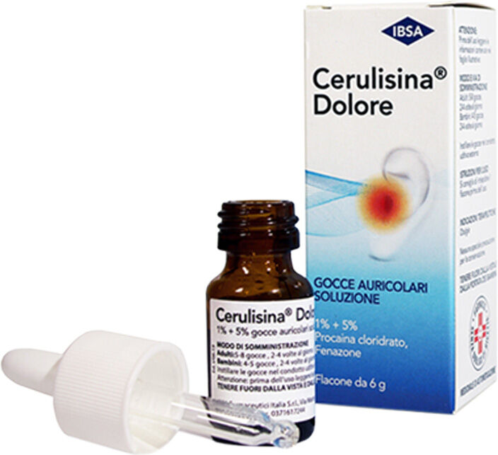 Ibsa Cerulisina Dolore 1%+5% Gocce Auricolari 6 g