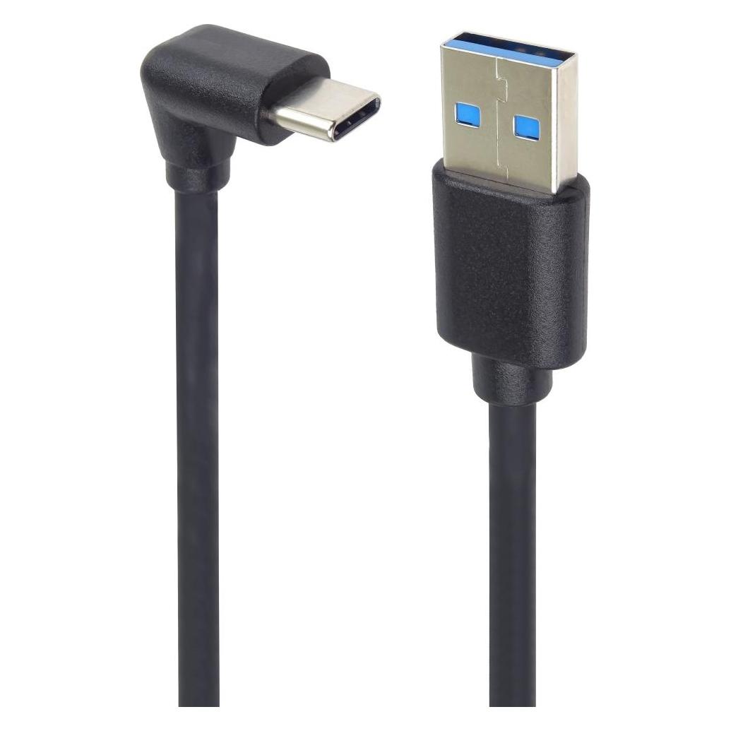 PremiumCord USB C-USB A, curved, black, 3 m (3 m, USB 3.2 Gen 1) (ku31cze3bk)