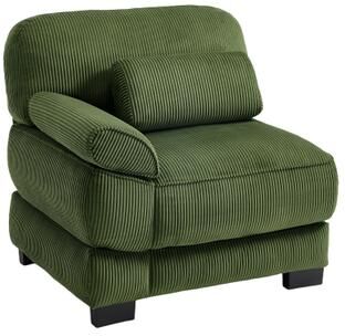 Loedds 39-inch 1-Seat Corduroy Sofa with Convertible Design, Ottoman and Armless Design for Living Room