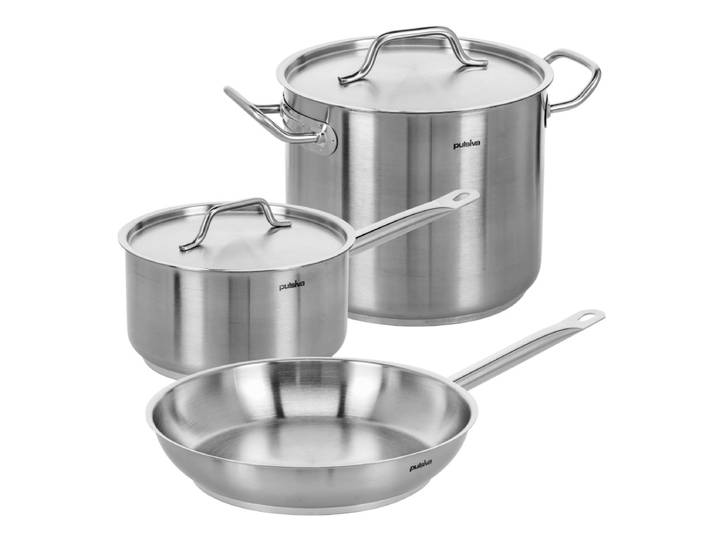PULSIVA Topf-/Pfannenset Chef 5-teilig silber
