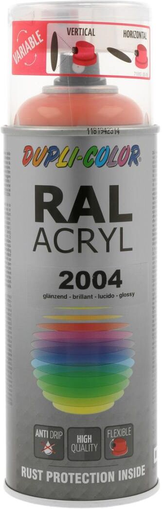 european aerosols DUPLI-COLOR RAL 2004 reinorange glanz, 400 ml