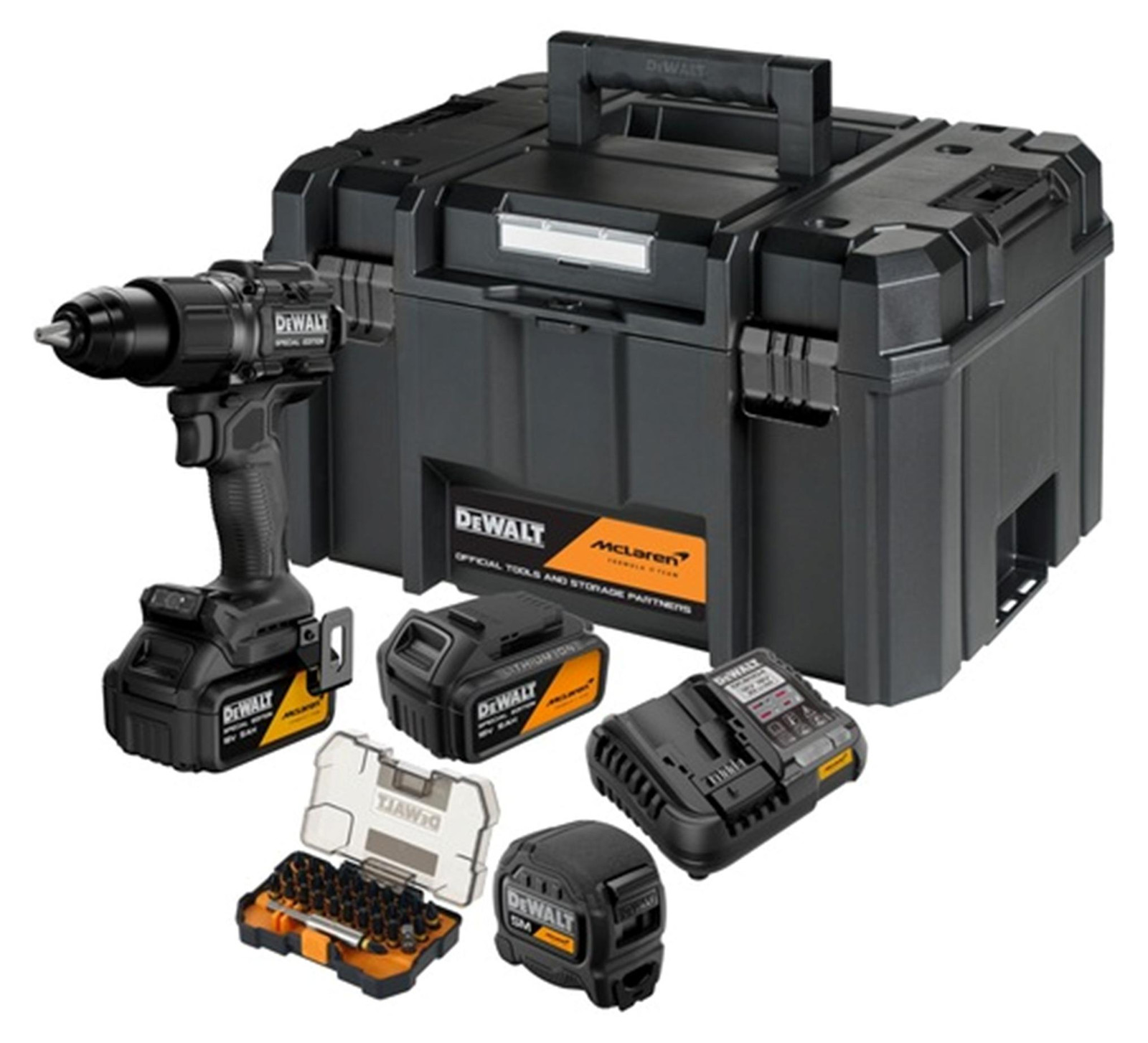 DeWalt DCD86MP2KT-QW Accuschroefboormachine McLaren 18V met 2x 5Ah accu