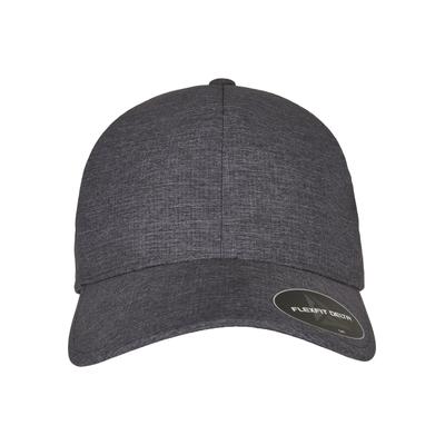 Flex Cap FLEXFIT "Flexfit Accessoires Flexfit Delta Carbon Cap", Gr. L/XL, grau (melangecharcoal), 100% Polyester, unifarben, Caps