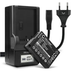 Cellonic Akku für Panasonic Lumix DMC-G3, DMC-GF2, DMC-GX1, DMC-ZS7, DMC-TS2 (Kamera Akku), Kamera Stromversorgung, Schwarz