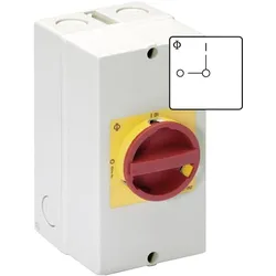 Kraus & Naimer Reparaturschalter KG 3polig, Schalter + Taster, Gelb, Rot