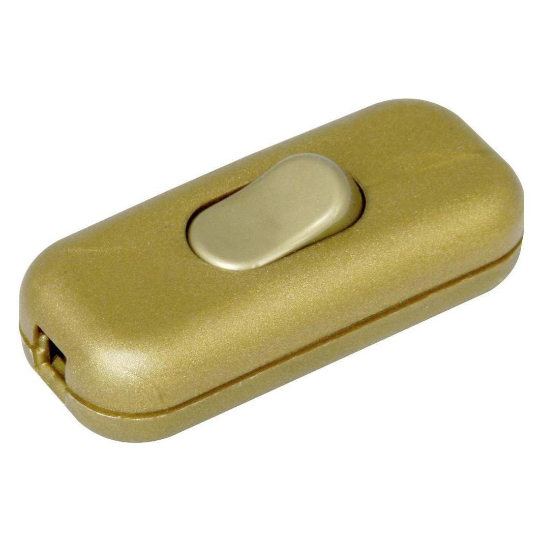 Kopp 191307003 Schnurschalter mit Zugentlastung Gold 1 x Aus/Ein 2 A 1 St. (191307003)