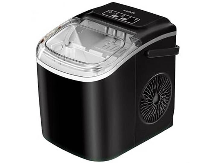 MPM Eiswürfelmaschine MKD-105, Selbstreinigung, 2 Eisgrößen, 12 kg/Tag, Tragegriff, Signallicht