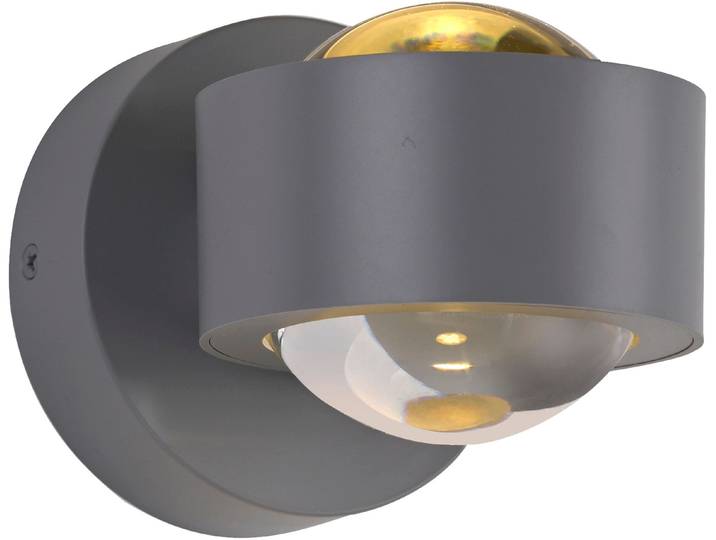 JUST LIGHT LED Wandleuchte AKKU-CHIA , grau (silber), 2, Ø 9cm H: 9cm, 1 Stk., Leuchten, Akkubetrieben inkl. USB-Ladekabel, 5 Stufen Dimmung + Timerfunktion, LED Wandleuchte