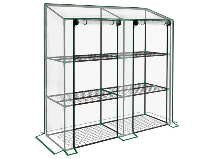 Serre de jardin Outsunny à 3 niveaux 143X46X141/151 cm Transparente