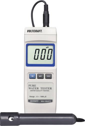 VOLTCRAFT Leitfähigkeits-Messgerät WA-100 ATC 3% 0 - 1999 µS kalibriert Werksstandard (ohne Zertifikat)