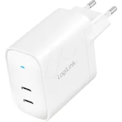 LOGILINK PA0282 - USB-Ladegerät, 40 W, 2 x USB-C, GaN