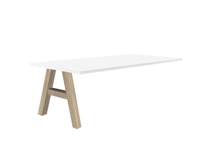 Schreibtisch-Ansatz I 160cm Weiß/Eiche Sonoma Dekor/Weiß