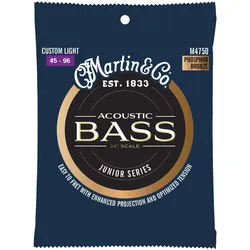 Martin Saiten Akustikbass Martin Guitars M4750 SC Junior 24", Custom Light .045 ... - Saiten Akustikbass