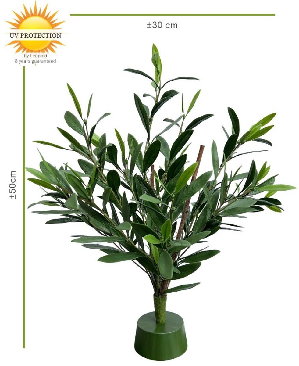 LeopoldFlora Olijf kunstplant steker 50cm UV-bestendig