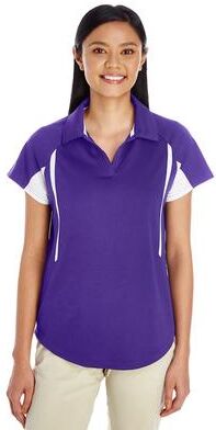 Holloway 222730 Women's Avenger Polo Shirt in Purple/White size Large   Polyester