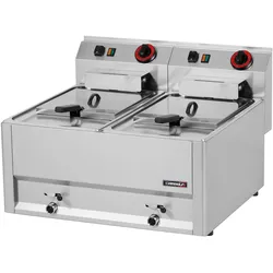 Elektrische Fritteuse zum Aufstellen mit Ablassventil 2 x 8 L T 66 - Linie 600 C6FEV82T66 Casselin