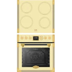 Kaiser Induktions Herd-Set Art Deco EHC 6776 ElfAD AD Retro Herdset Backofen mit Induktionskochfeld