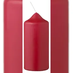 METRO Professional Stumpenkerzen, Paraffin, 5.8 x 13 cm, ca. 30 Std., bordeaux, 6 Stück