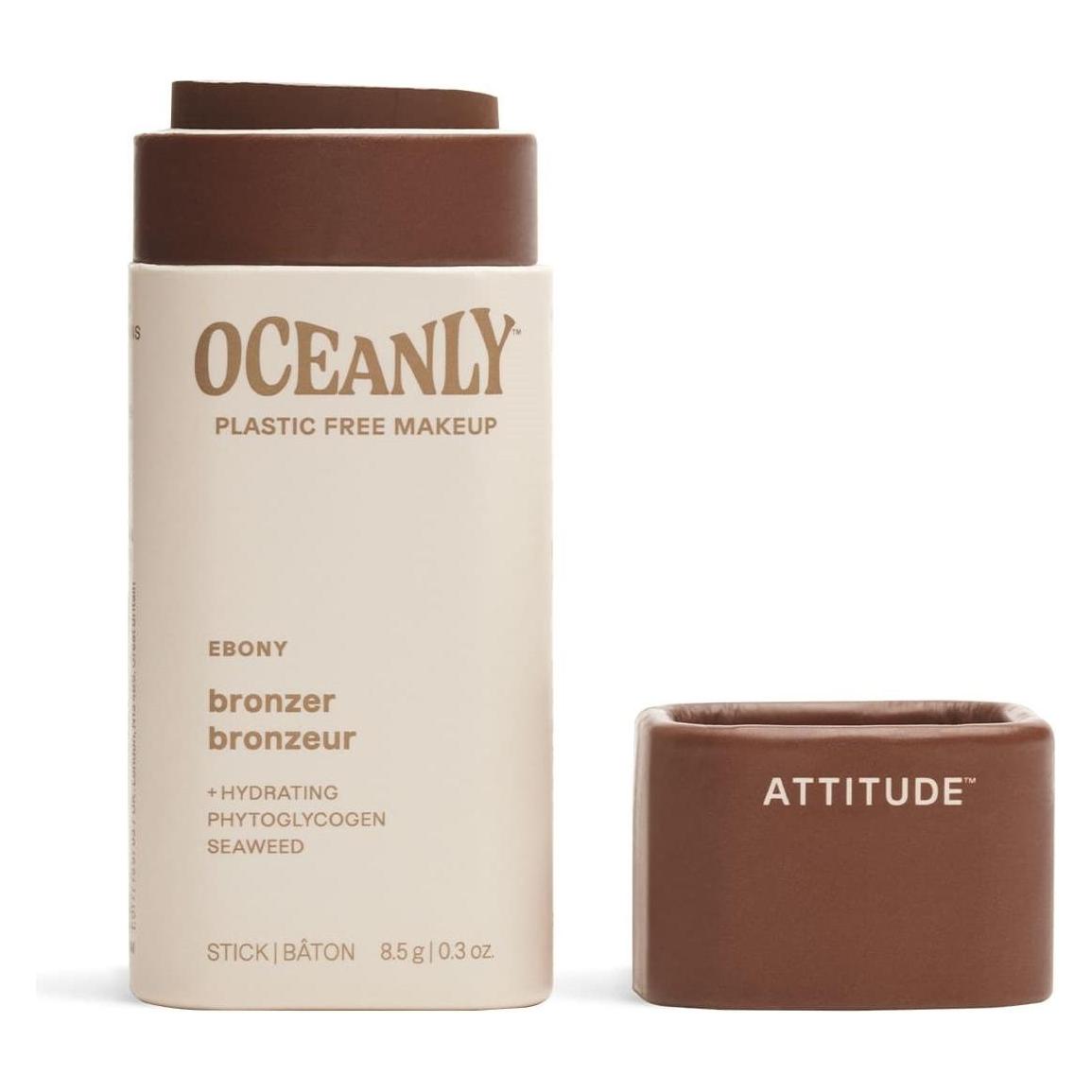 Attitude Oceanly Plastic-Free Lightweight Bronzer Stick Titanium Dioxide-Free (Ebony, Bronzer, 20 g) (48588768)