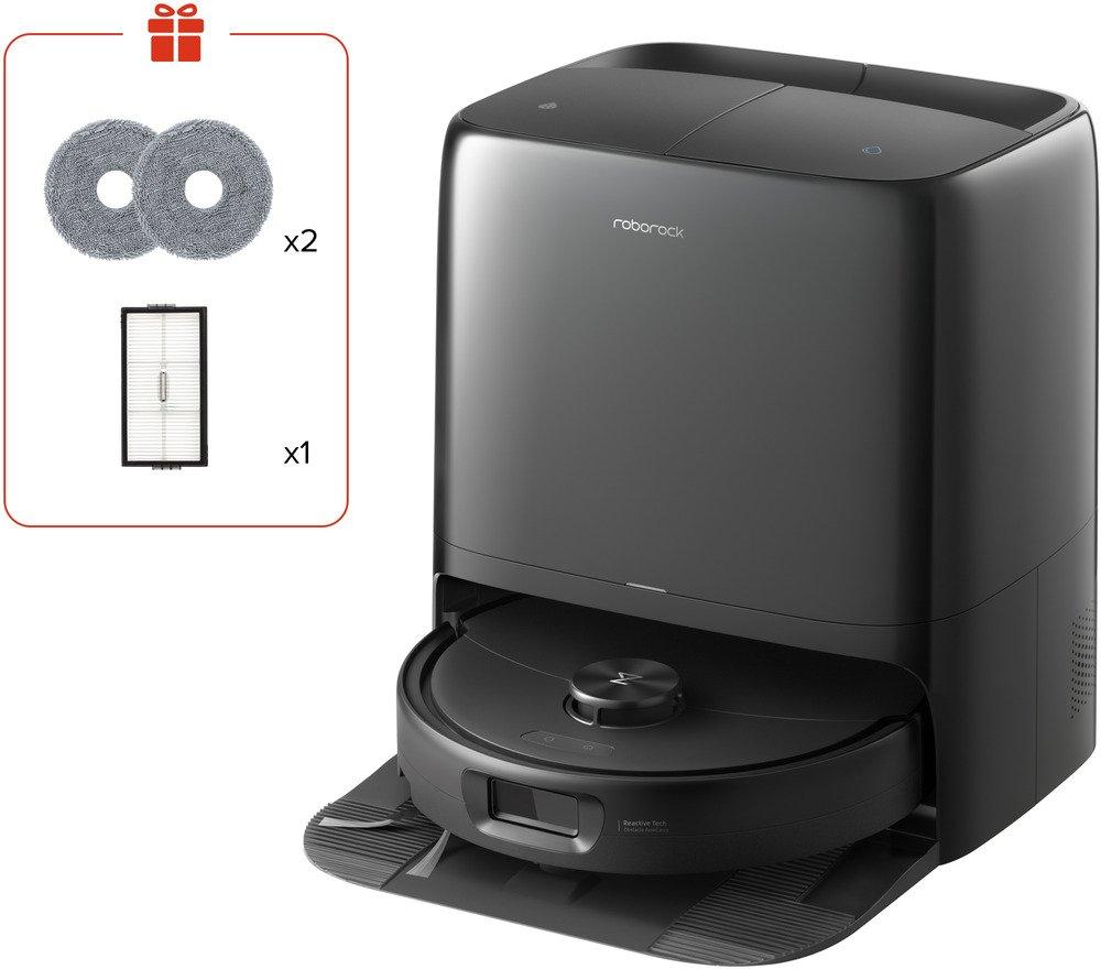 Roborock Qrevo 2 ProX, Beutellos, Schwarz, 0,27 l, Ladend, Auto dust emptying, 2,5 l, 0,067 l