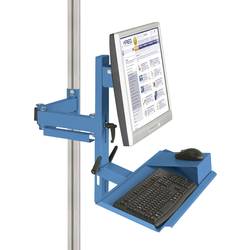 Manuflex LZ8202.5012 ESD Ergonomie ESD-Monitorträger für Alu-Aufbauportale mit Tastatur- und Mausfläche, VESA-Adapter 75 mm