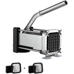 VEVOR Pommes-Frites-Schneider Kartoffelschneider mit 1/2-Zoll- und 3/8-Zoll-Klingen aus rostfreiem Stahl, manueller Kartoffelschneider und -zerkleinerer mit Saugnäpfen, ideal für Pommes Frites