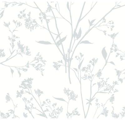 A-Street Prints Southport Light Grey Delicate Branches Wallpaper