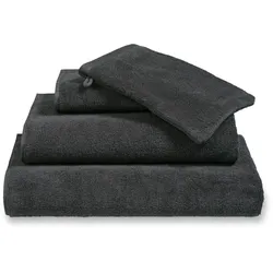 Vandyck Frottierserie Verona plain off black Gästetuch 30x50 cm