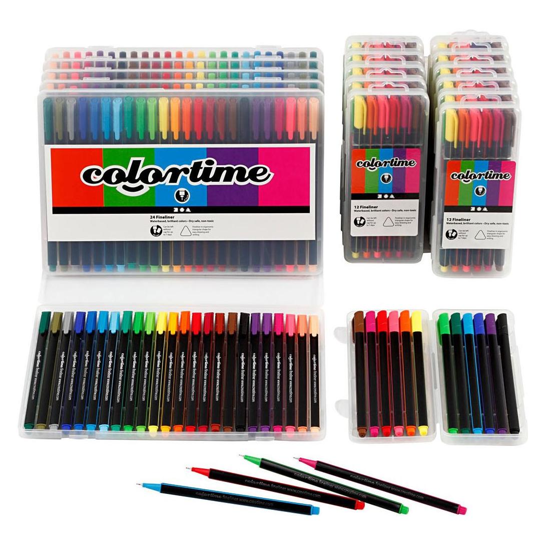 Creativ Company Colortime Fineliners, verschiedene Farben, 18 Packungen (18x) (5712854359146)