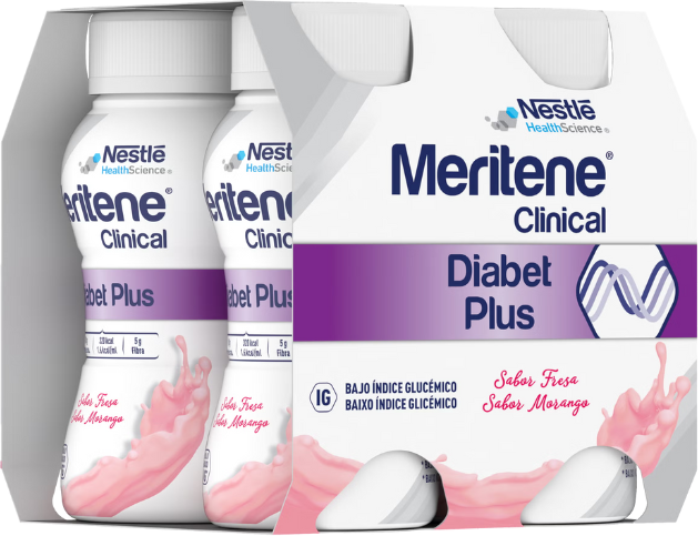Nestle Meritene Clinical Diabet Plus Morango 4x200ml