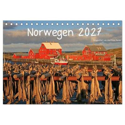 Norwegen 2027 (Tischkalender 2027 DIN A5 quer), CALVENDO Monatskalender