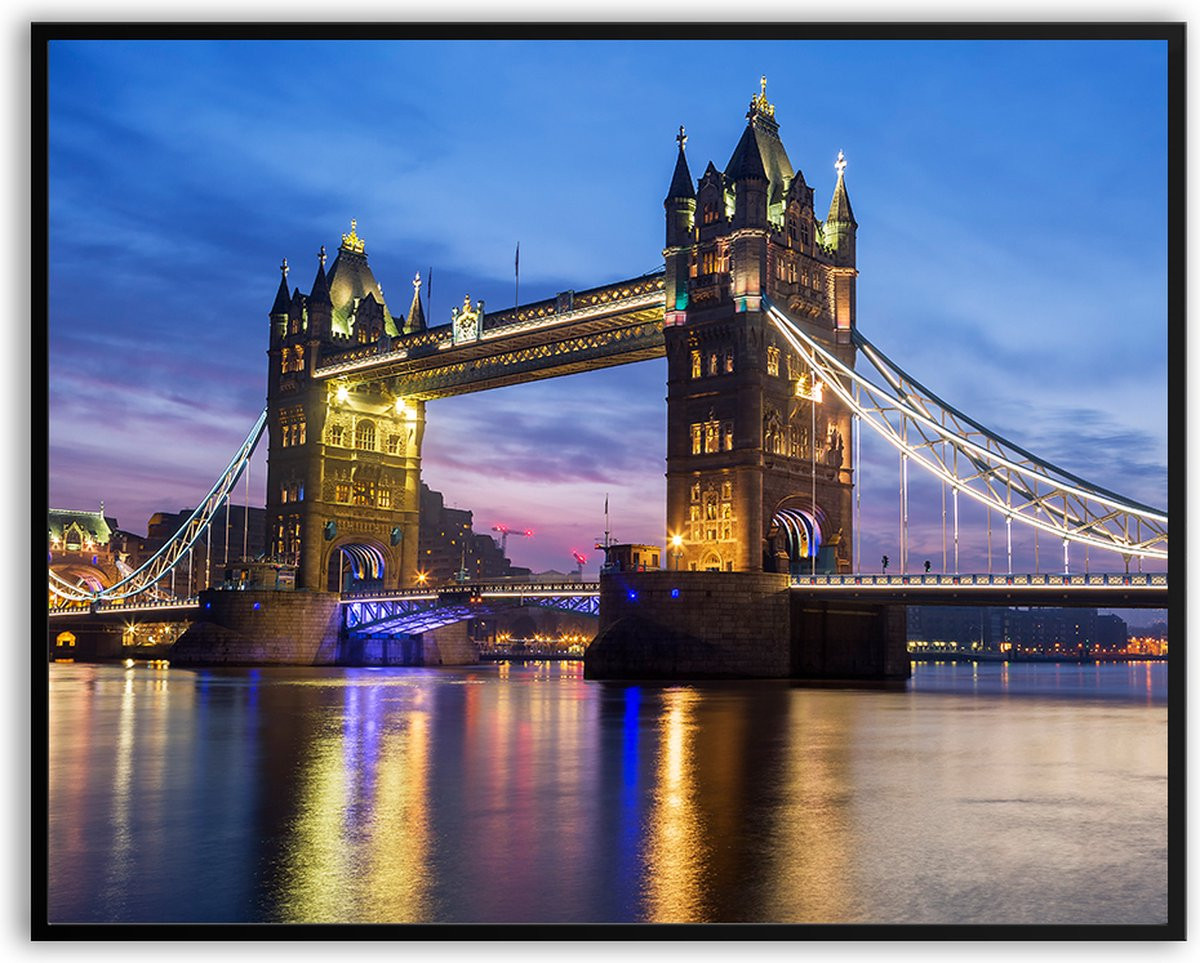 Tower Bridge Frame fotolijst met glas en poster van Londen, 40 x 50 cm