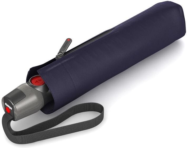 Taschenregenschirm KNIRPS "Duomatic (sturmsicher)", blau (dunkelblau), Ø:98cm, Regenschirme, Taschenregenschirm dunkelblau Einheitsgröße