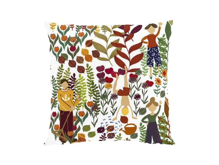 Arvidssons Textil Taie Trädgård 47x47 cm Rouille