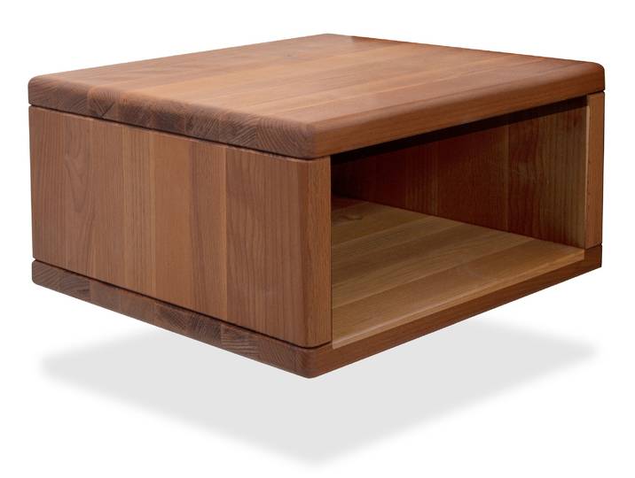 CALIDO Nachtkommode, Material Massivholz, Buche nussbaumfarbig