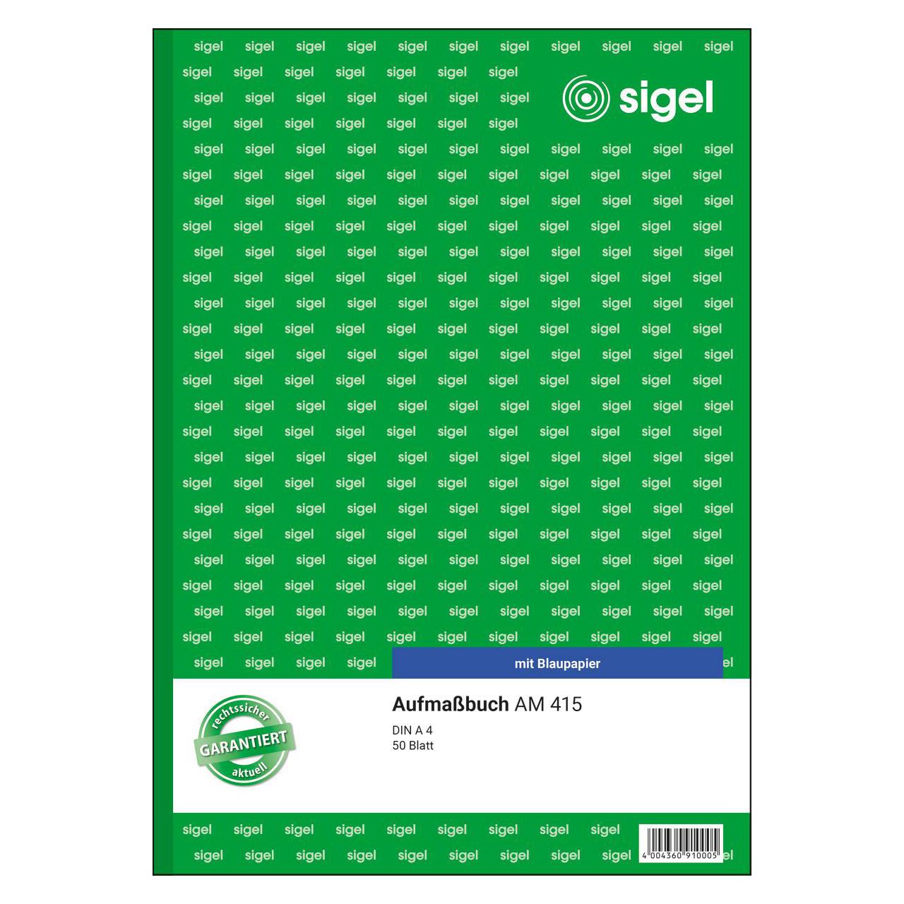 SIGEL Aufmaßbuch Formularbuch AM415