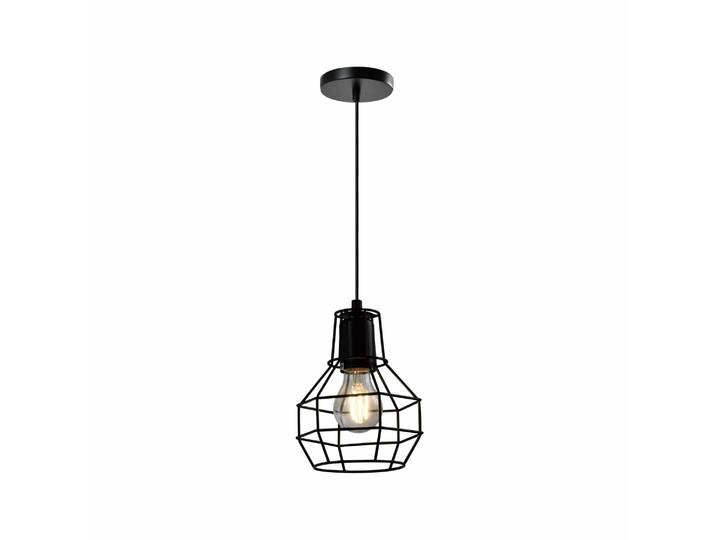 QUVIO Hanglamp industrieel - Draadlamp bol - D 15 cm - Zwart