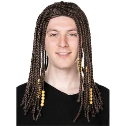 Smiffys Braids mit Perlen – Flechtfrisur Perücke