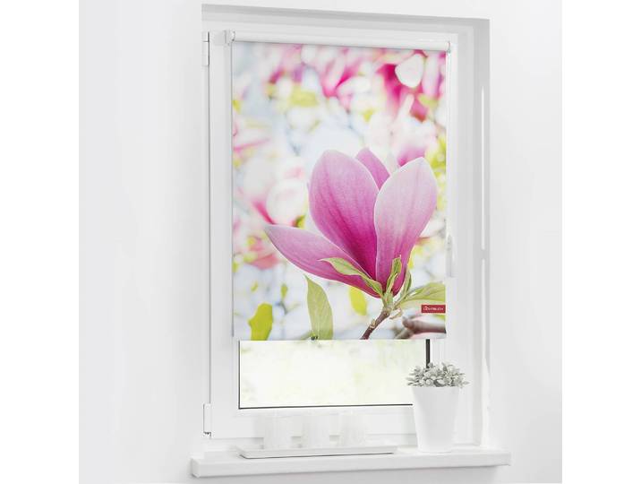 Klemmfix-Rollo Magnolie 80 x 150cm Rot