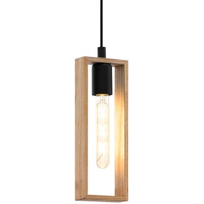 EGLO Pendelleuchte "LITTLETON", braun (schwarz, braun), 1, Leuchten, Vintage Pendelleuchte, Industrial, Retro Hängelampe, Fassung: E27, Pendelleuchte