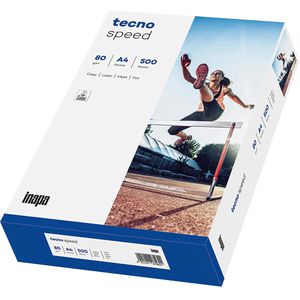 Inapa Kopierpapier tecno Speed, 2100011521, A4, 80g/qm, weiß, 147 CIE, beidseitig kopierfähig, 500 Blatt