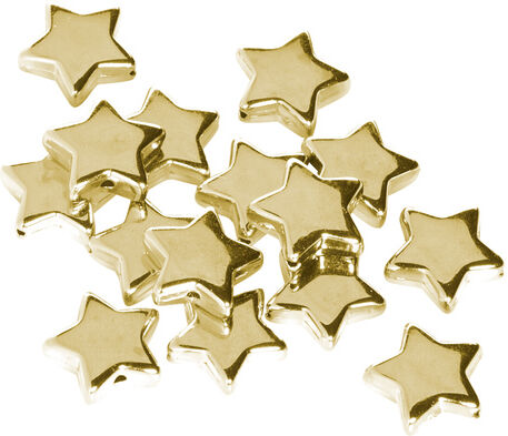 Sternperlen, gold, 1,5 cm, 24 Stück