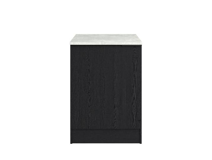 Bas 60 cm 1 porte ANNA chêne noir